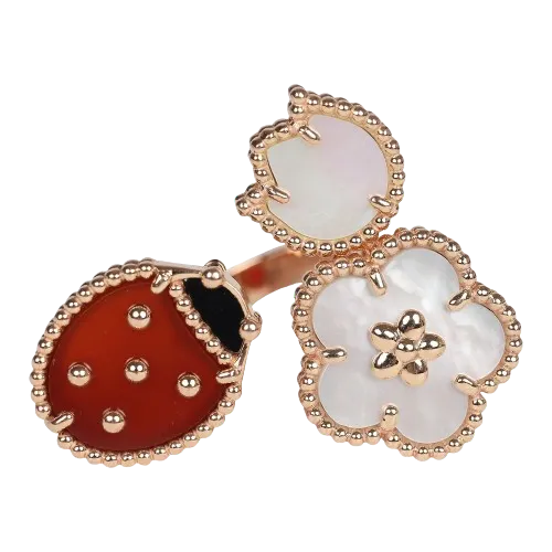 Van Cleef & Arpels Lucky Spring Between the Finger Ring Carnelia